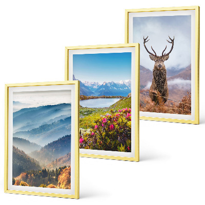 Cadre photo mural La nature des cerfs des lacs de montagne