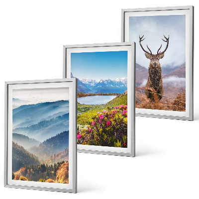 Cadre photo mural La nature des cerfs des lacs de montagne