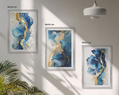 Cadre photo mural Motifs abstraits bleus