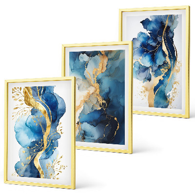 Cadre photo mural Motifs abstraits bleus