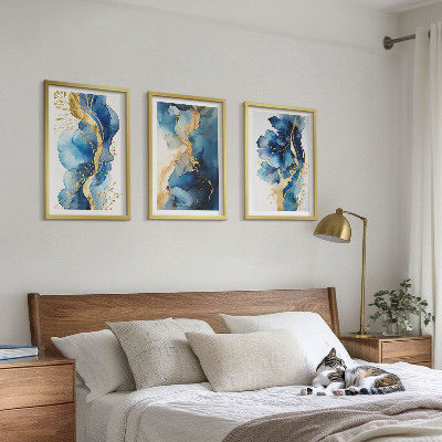 Cadre photo mural Motifs abstraits bleus