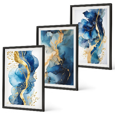 Cadre photo mural Motifs abstraits bleus