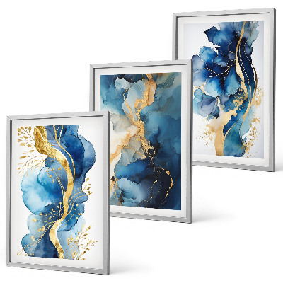 Cadre photo mural Motifs abstraits bleus