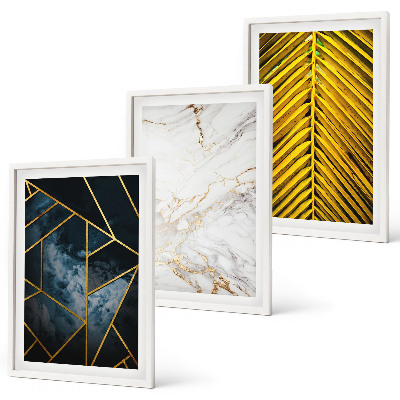 Cadre photo mural Motifs géométriques et végétation