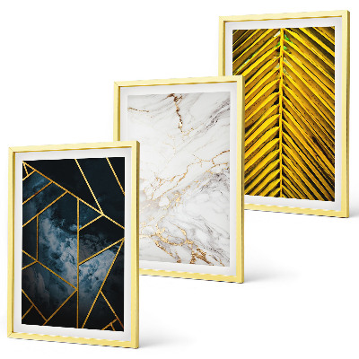 Cadre photo mural Motifs géométriques et végétation