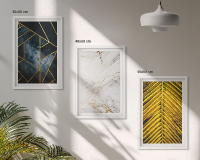 Cadre photo mural Motifs géométriques et végétation