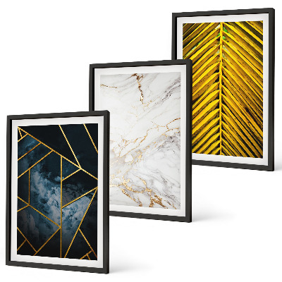 Cadre photo mural Motifs géométriques et végétation