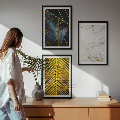 Cadre photo mural Motifs géométriques et végétation