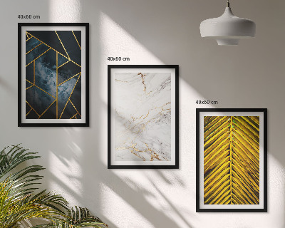 Cadre photo mural Motifs géométriques et végétation