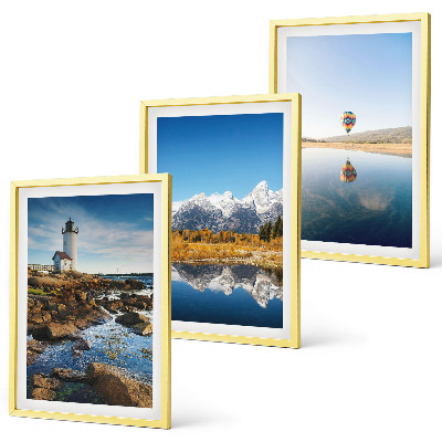 Cadre photo mural Vues sur la nature, phare, montagnes, montgolfière