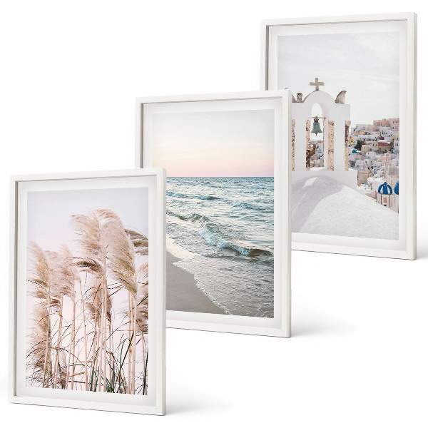 Cadre photo mural Plantes, vagues, vue, maisons