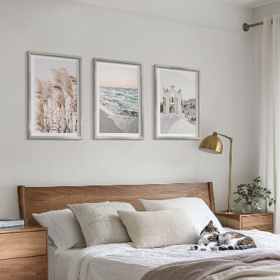 Cadre photo mural Plantes, vagues, vue, maisons