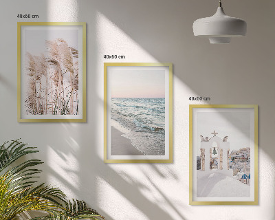Cadre photo mural Plantes, vagues, vue, maisons