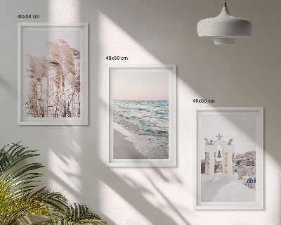Cadre photo mural Plantes, vagues, vue, maisons