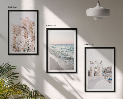 Cadre photo mural Plantes, vagues, vue, maisons
