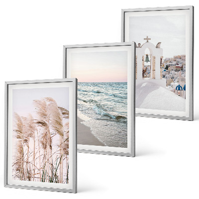 Cadre photo mural Plantes, vagues, vue, maisons