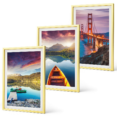 Cadre photo mural Vues sur les montagnes, le lac et les ponts