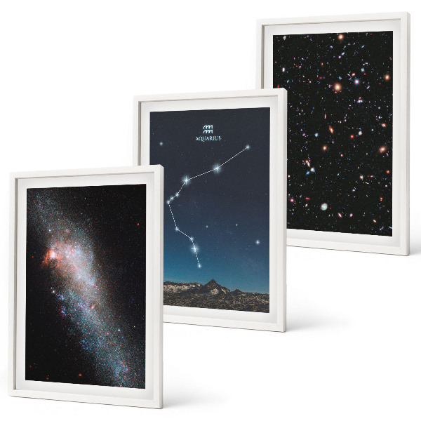 Cadre photo mural Espace galactique Verseau