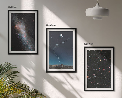 Cadre photo mural Espace galactique Verseau