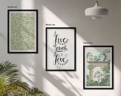 Lot de 3 tableaux pour salon Architecture des feuilles vertes des plantes