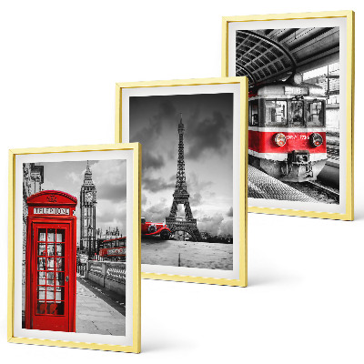 Cadre photo mural Icônes Londres Paris transport