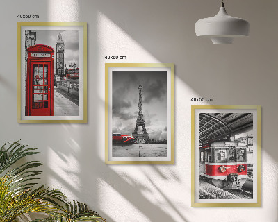 Cadre photo mural Icônes Londres Paris transport