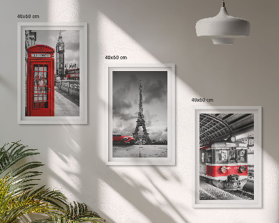 Cadre photo mural Icônes Londres Paris transport