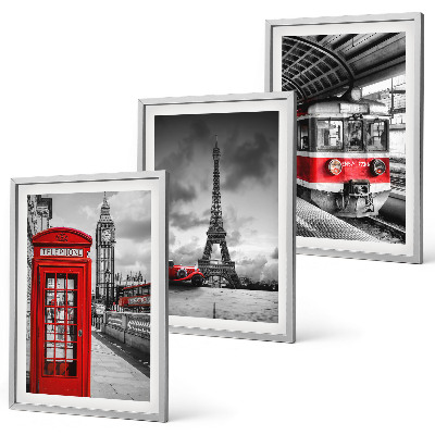 Cadre photo mural Icônes Londres Paris transport