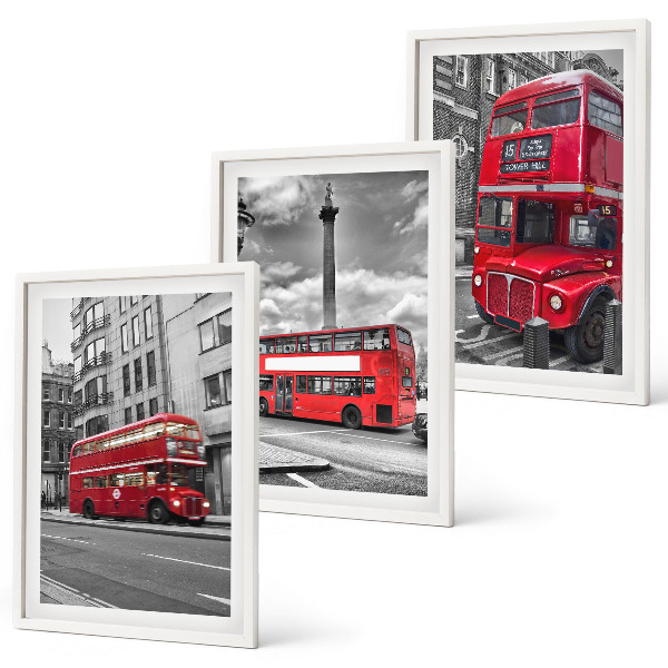 Cadre photo mural Bus rouges de Londres