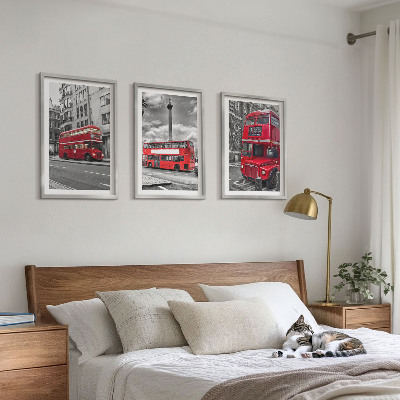 Cadre photo mural Bus rouges de Londres