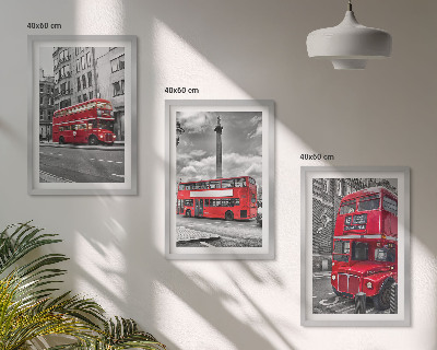 Cadre photo mural Bus rouges de Londres