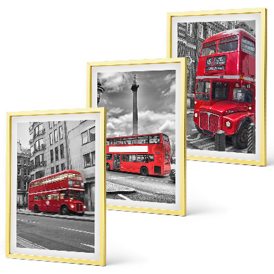 Cadre photo mural Bus rouges de Londres