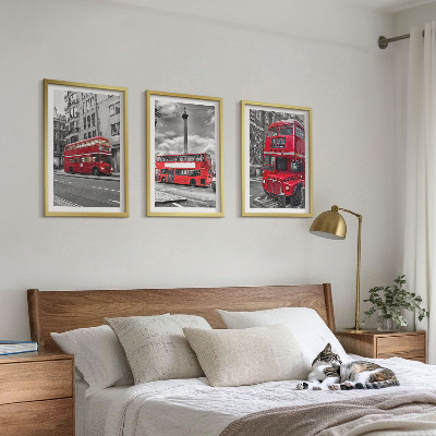 Cadre photo mural Bus rouges de Londres