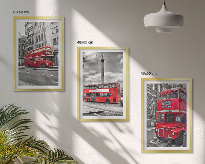 Cadre photo mural Bus rouges de Londres