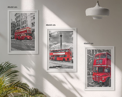 Cadre photo mural Bus rouges de Londres