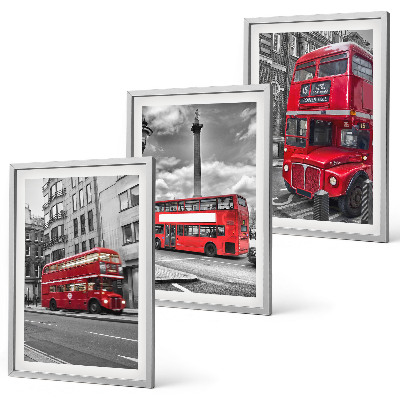 Cadre photo mural Bus rouges de Londres