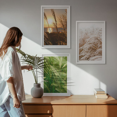 Cadre photo mural Les herbes colorées de la nature
