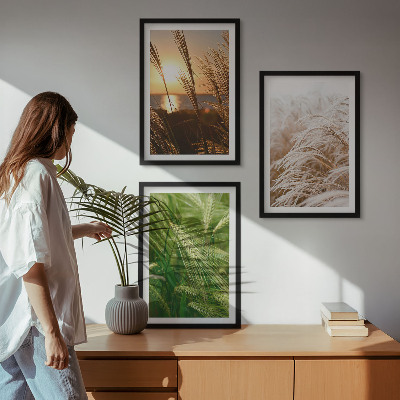 Cadre photo mural Les herbes colorées de la nature