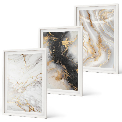 Cadre photo mural Motifs abstraits blancs et noirs