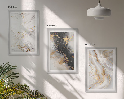 Cadre photo mural Motifs abstraits blancs et noirs