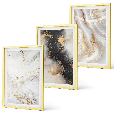 Cadre photo mural Motifs abstraits blancs et noirs