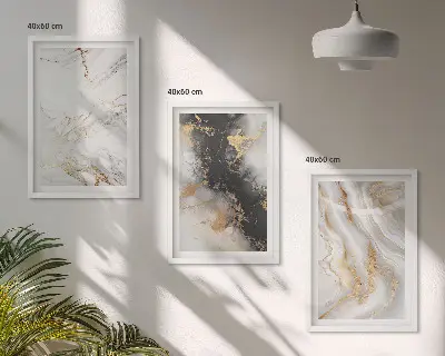 Cadre photo mural à motifs abstraits blancs et noirs