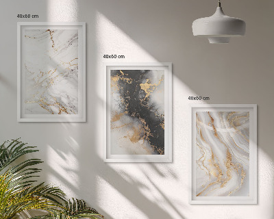 Cadre photo mural Motifs abstraits blancs et noirs