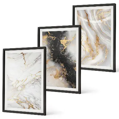 Cadre photo mural à motifs abstraits blancs et noirs