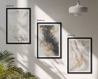 Cadre photo mural Motifs abstraits blancs et noirs
