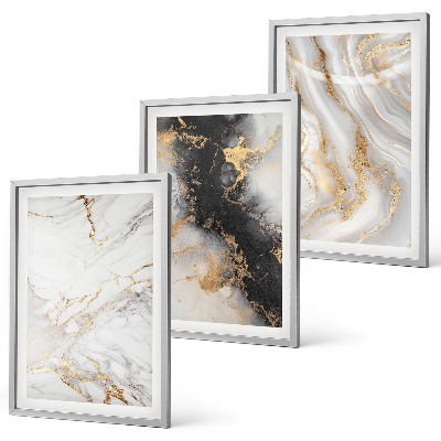 Cadre photo mural Motifs abstraits blancs et noirs