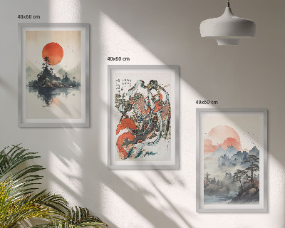 Cadre photo mural Peintures japonaises asiatiques