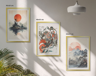 Cadre photo mural Peintures japonaises asiatiques