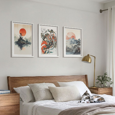 Cadre photo mural Peintures japonaises asiatiques