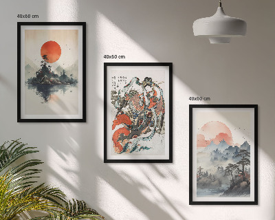 Cadre photo mural Peintures japonaises asiatiques